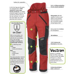 PSS X-treme Protect Sauenschutzhose Rot 44