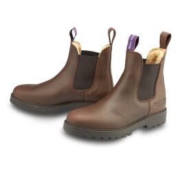 Blue Heeler Chelsea Boots Jackaroo mit Lammfell Braun 43