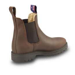 Blue Heeler Chelsea Boots Jackaroo mit Lammfell Braun 43