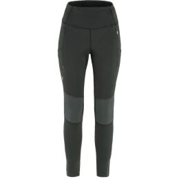 Fj&auml;llr&auml;ven Damen Leggings Abisko V&auml;rm Trekking Tights Black-Iron Grey M