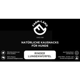 Farm-Land Hundesnacks Rinder-Lungenw&uuml;rfel 250g