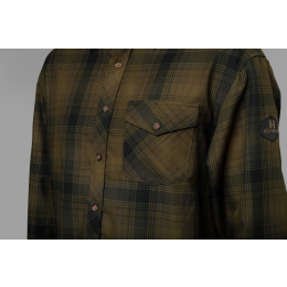 H&auml;rkila Herren Hemd Driven Hunt Olive green check 4XL