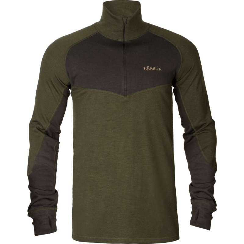 Härkila Herren Unterhemd Base Warm Willow green/Shadow brown XL