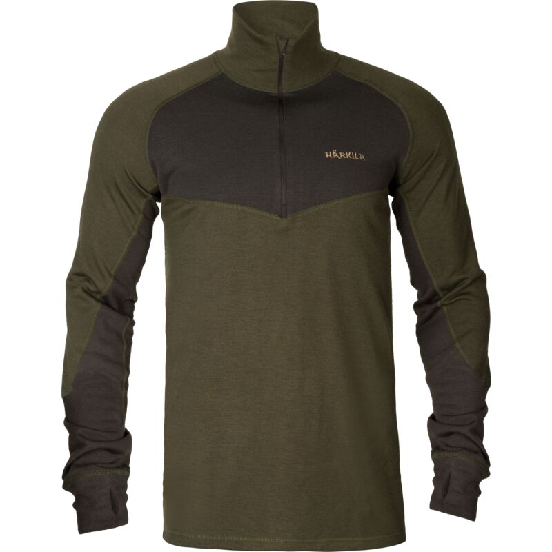 Hrkila Herren Unterhemd Base Warm Willow green/Shadow brown 4XL