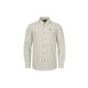 Sauer Herren Hemd Creme/Dunkelbraun