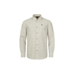 Sauer Herren Hemd Creme/Dunkelbraun XXL