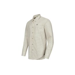 Sauer Herren Hemd Creme/Dunkelbraun XXL