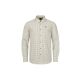 Sauer Herren Hemd Creme/Dunkelbraun 3XL