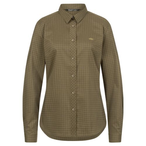 Blaser Damen Bluse Stretch Sergia Dunkeloliv Kariert 36