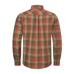 Blaser Herren Leinenhemd Levin Braun/Rot Kariert S