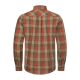 Blaser Herren Leinenhemd Levin Braun/Rot Kariert S