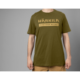 H&auml;rkila Herren Logo T-Shirt 2er-Pack Antique Sand/Dark Olive