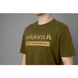 H&auml;rkila Herren Logo T-Shirt 2er-Pack Antique Sand/Dark Olive