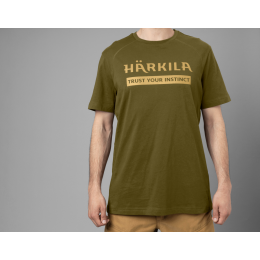H&auml;rkila Herren Logo T-Shirt 2er-Pack Antique Sand/Dark Olive S