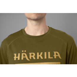 H&auml;rkila Herren Logo T-Shirt 2er-Pack Antique Sand/Dark Olive S