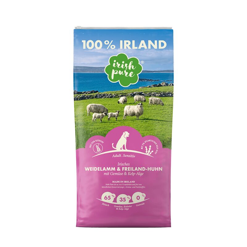 Irish Pure Hundetrockenfutter Irisches Weidelamm & Freiland-Huhn Adult 1,5 Kg