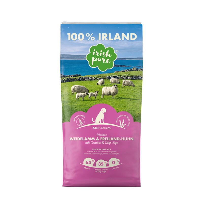 Irish Pure Hundetrockenfutter Irisches Weidelamm & Freiland-Huhn Adult 4 Kg