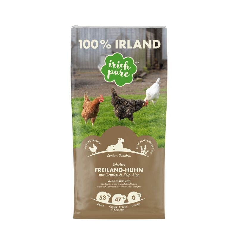 Irish Pure Hundetrockenfutter Irisches Freiland-Huhn Senior 4 Kg