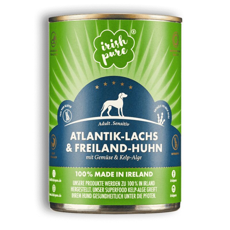 Irish Pure Hundenassfutter Irischer Atlantik-Lachs & Freiland-Huhn Adult