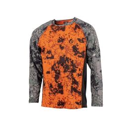 Somlys Herren Stretch Langarmshirt Digital Orange