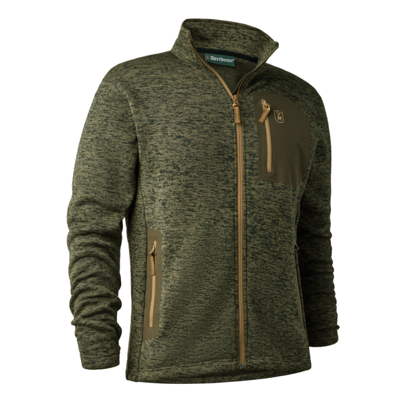 Deerhunter Herren Strickjacke Sarek Olive Night melange 3XL