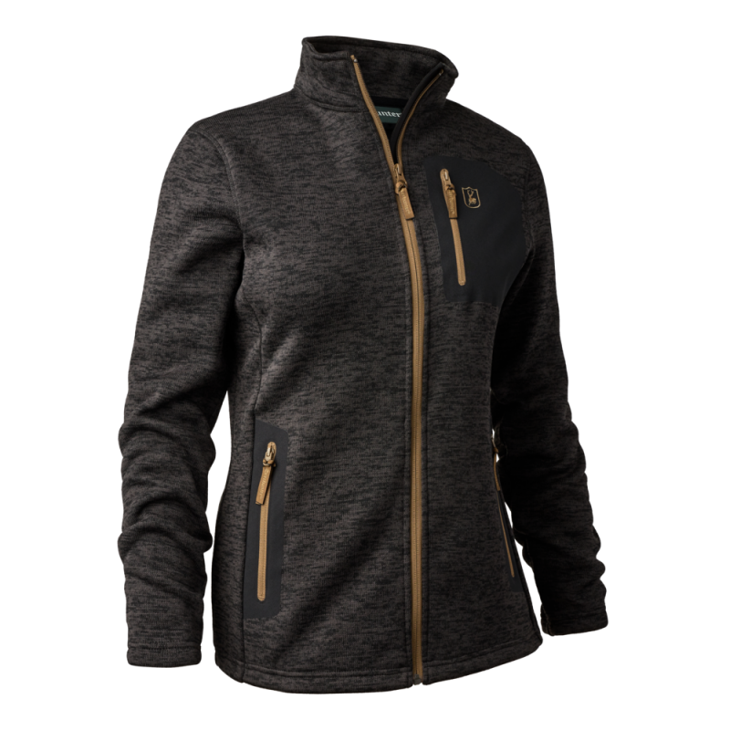 Deerhunter Damen Strickjacke Sarek Dark Grey melange 42