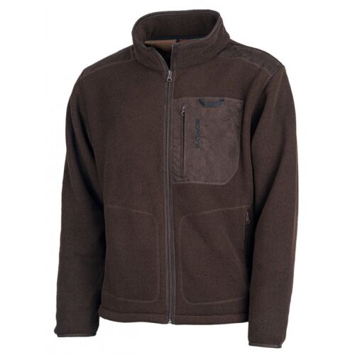 Somlys Herren Faserpelz-Fleecejacke Sherpa Grün-Braun XXL