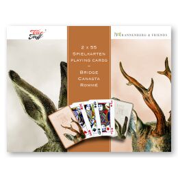 Vier Treff Albrecht Dürer Spielkarten 2x55 im...