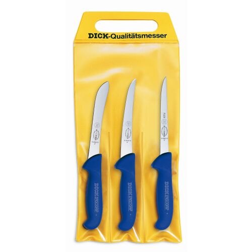 Dick Ergogrip Messer-Set 3-Teilig Blau