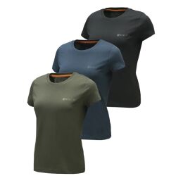 Beretta Damen T-Shirt 3er Set Moss/BluEclipse/Black XXL