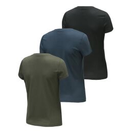 Beretta Damen T-Shirt 3er Set Moss/BluEclipse/Black XXL