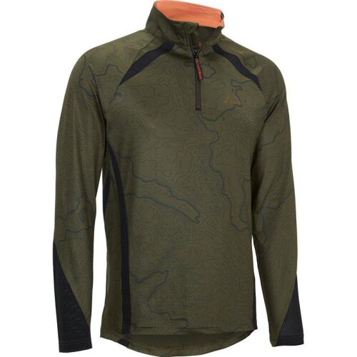 Swedteam Herren Sweater Alpha Antibite Half-zip Printed Green L