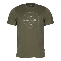 Pinewood Herren T-Shirt Finnveden Trail Olivgreen