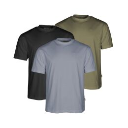 Pinewood Herren T-Shirt 3er Pack Olive/Shadow Blue/Black