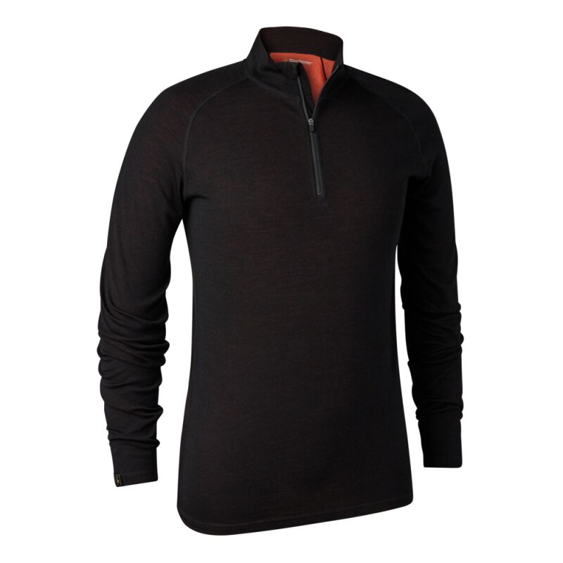 Deerhunter Damen Merino-Unterhemd mit -Reiverschluss Lady Quinn Black Oak 46