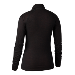 Deerhunter Damen Merino-Unterhemd mit &frac12;-Rei&szlig;verschluss Lady Quinn Black Oak 46