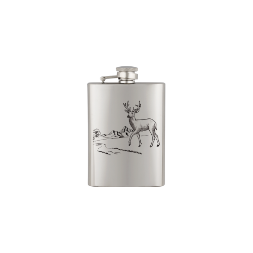 Fritzmann Flachmann Lasergravur Hirsch 180 ml