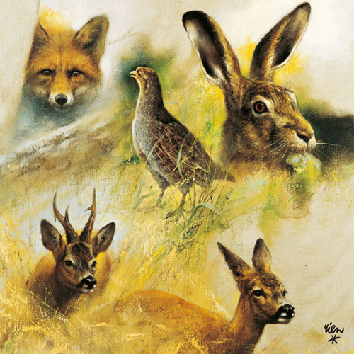 Fritzmann Zelltuch Servietten Wild Animals