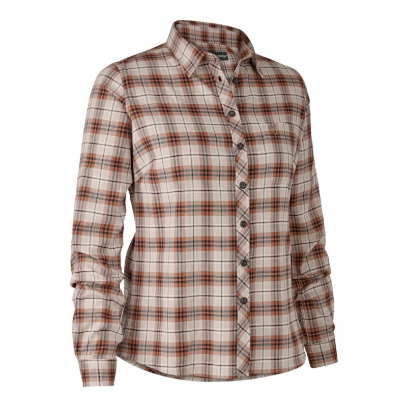 Deerhunter Damen Bluse Lady Lousia Orange Kariert 42