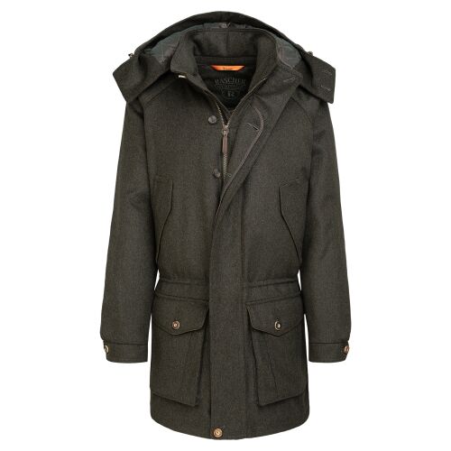 Rascher Herren Lodenparka mit Kapuze Ludwig oliv 54