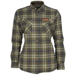 Pinewood Damen Flanellbluse Douglas H.Oliv/L.Khaki XL