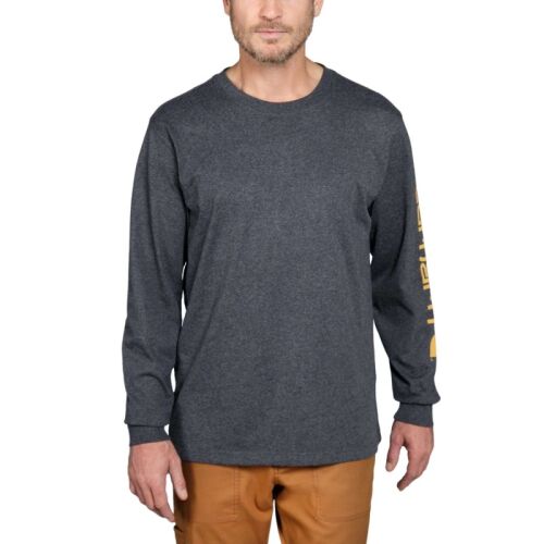 Carhartt Herren Langarmshirt Sleeve Logo Carbon Heather XL