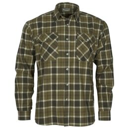 Pinewood Herren Flanellhemd H&auml;rjedalen H.Olive/Khaki XXL