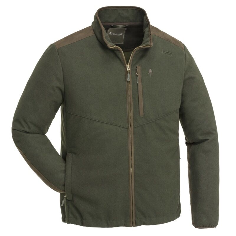 Pinewood Herren Wolljacke Nydala Mossgreen/Suede Brown XL