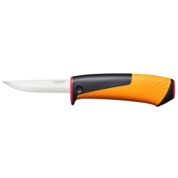 Fiskars Handwerkermesser mit Schleifstein rot