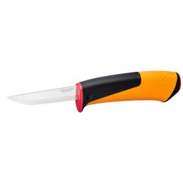 Fiskars Handwerkermesser mit Schleifstein rot