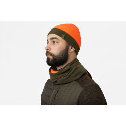 Seeland Fleecemtze Wendbar Pine green/Hi-Vis orange