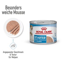 ROYAL CANIN Nassfutter Starter Mousse f&uuml;r tragende H&uuml;ndinnen und Welpen von der 3. - 8. Woche 12x195 g