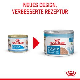 ROYAL CANIN Nassfutter Starter Mousse f&uuml;r tragende H&uuml;ndinnen und Welpen von der 3. - 8. Woche 12x195 g