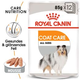 ROYAL CANIN Nassfutter Coat Care f&uuml;r gl&auml;nzendes Fell 12x85 g